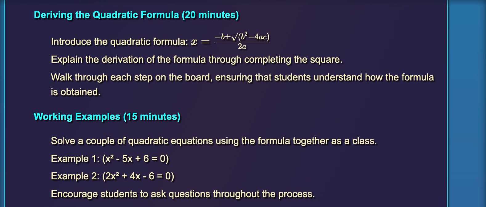 Lesson and Curriculum Planning