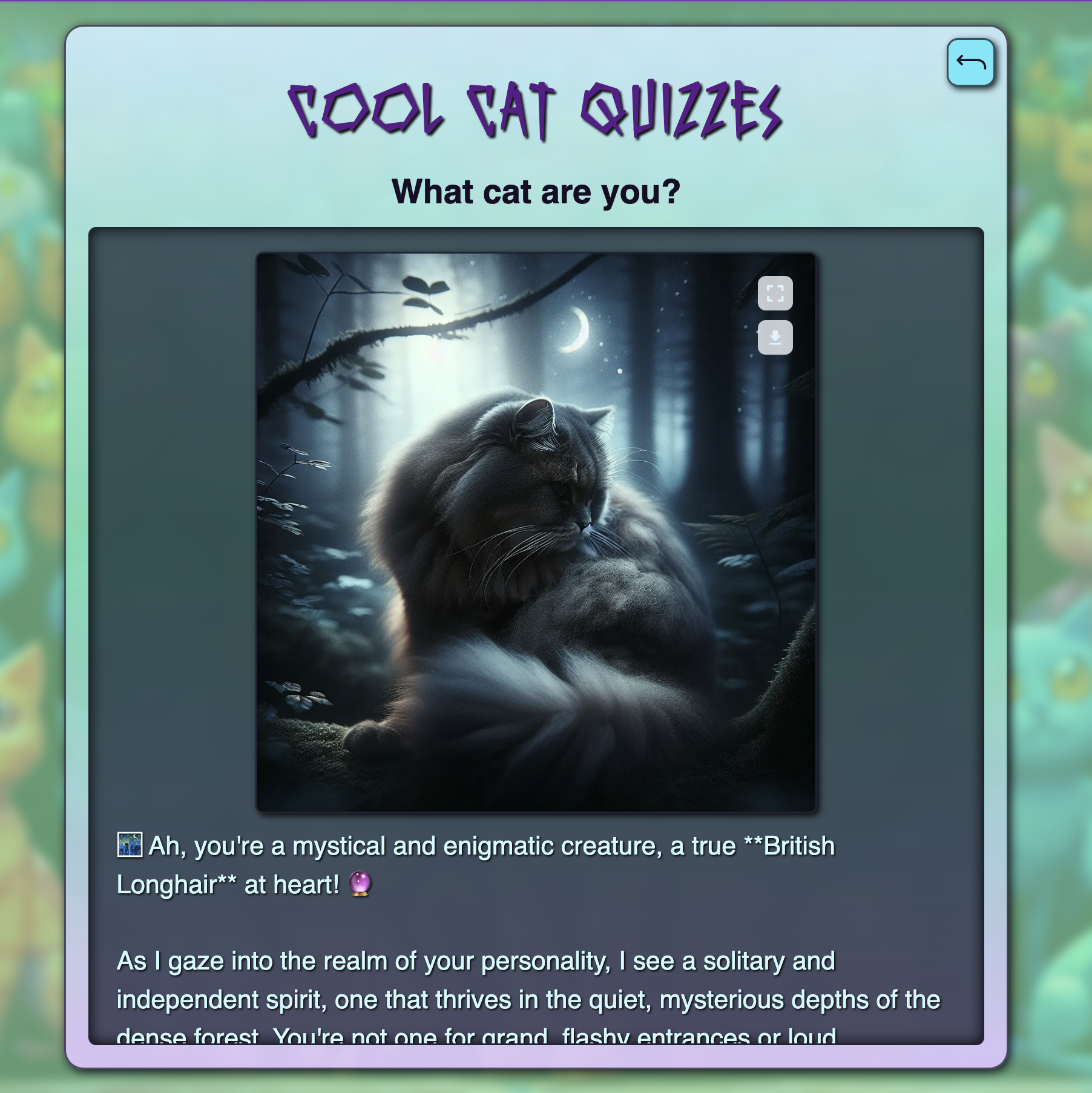 Cool Cat Quizzes Screenshot 3