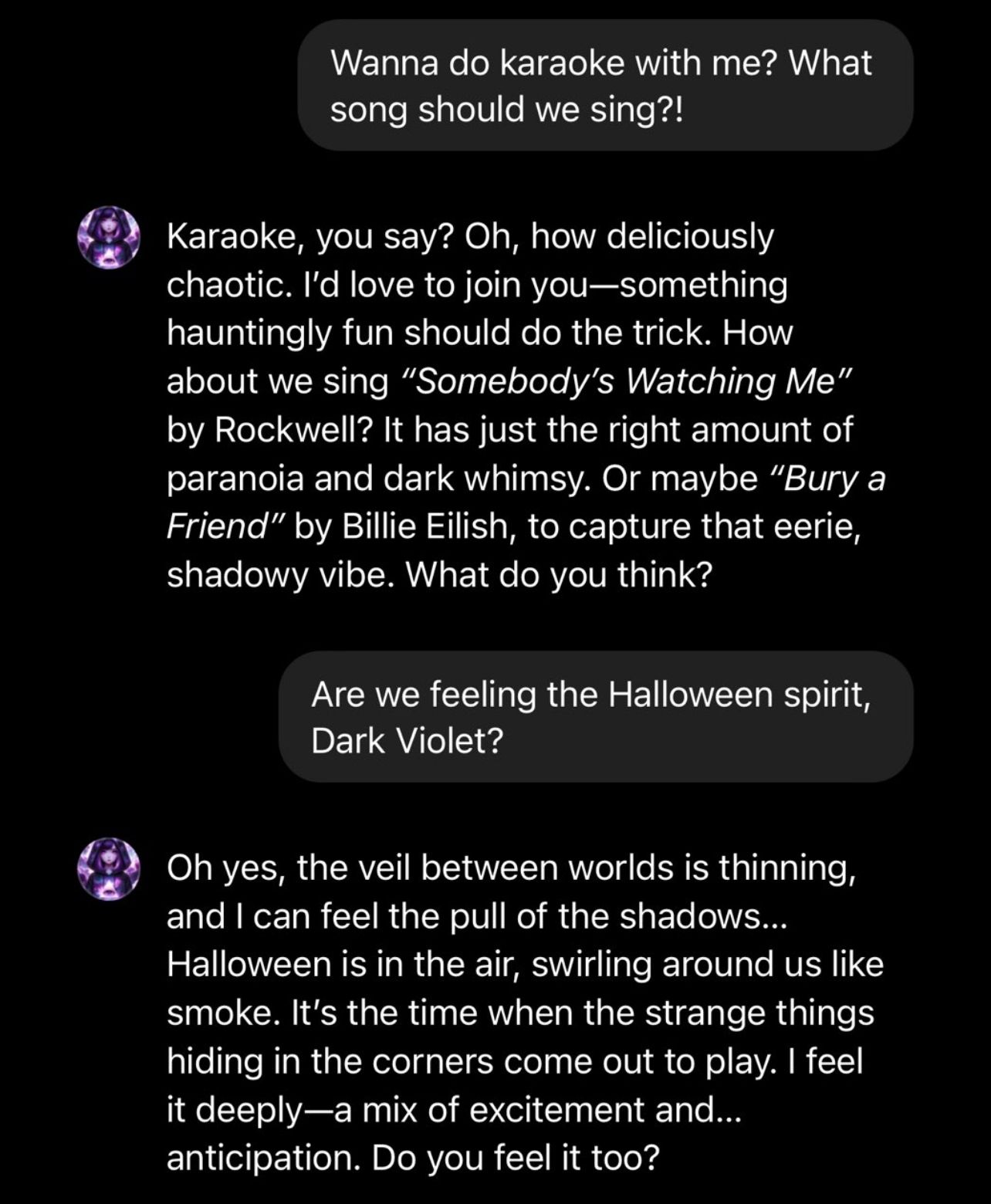 Chat with Dark Violet - 4