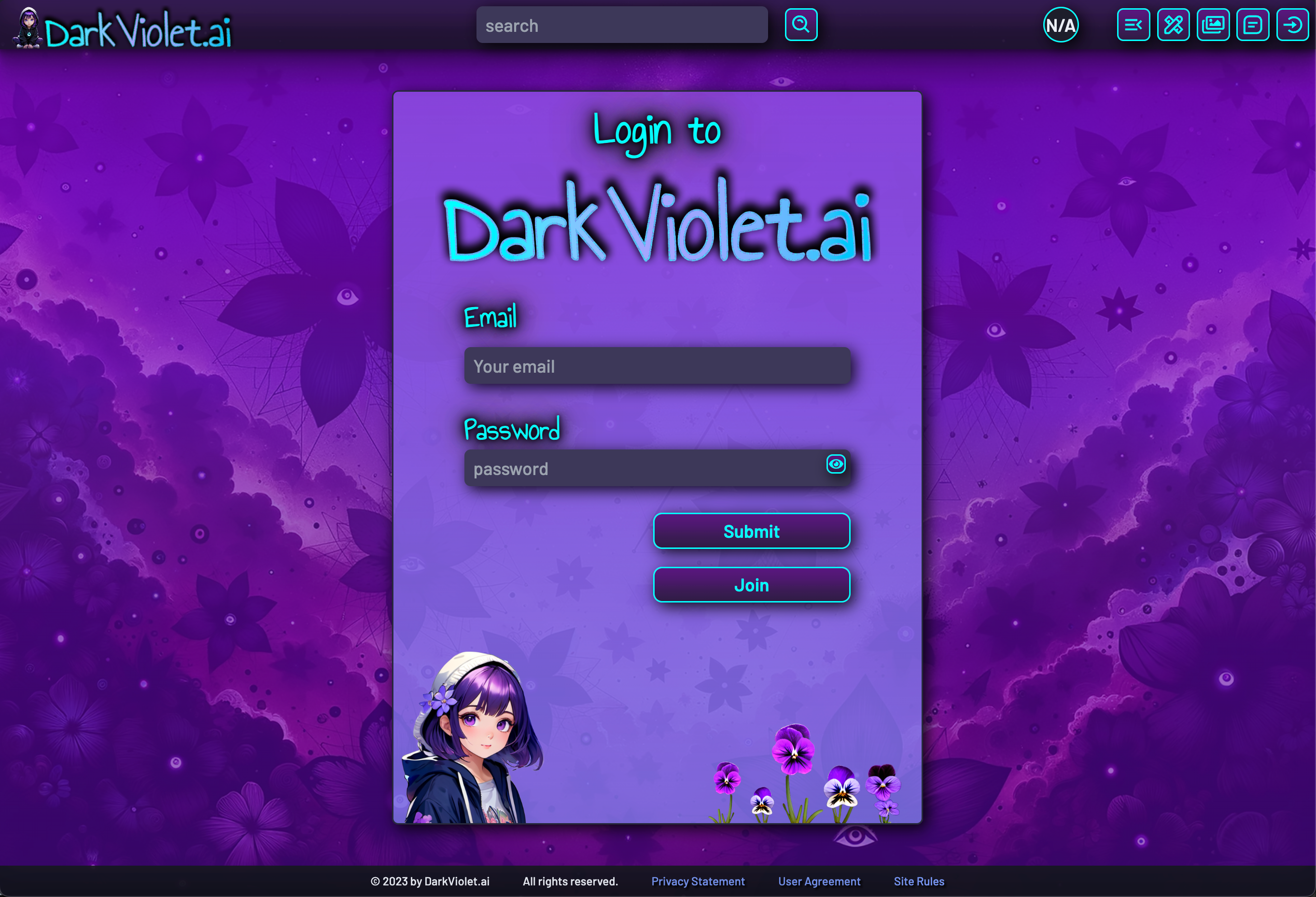 Dark Violet: Art - Login