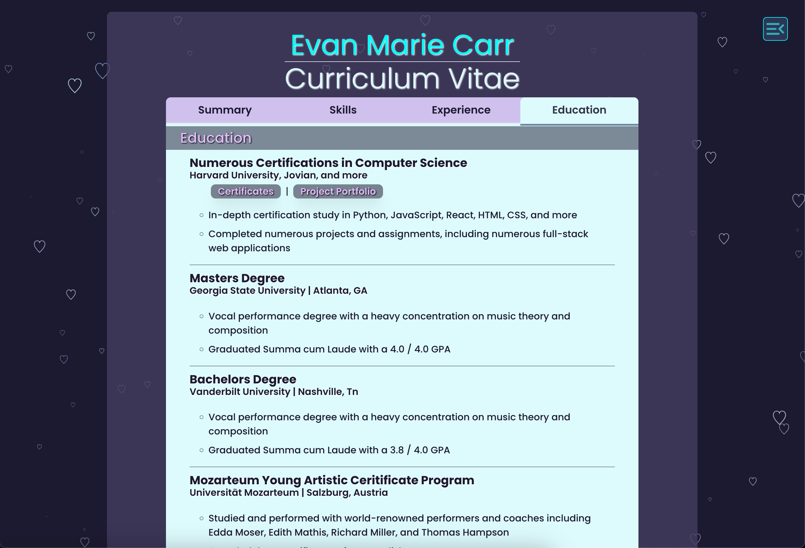 I💜Components - Evan's CV