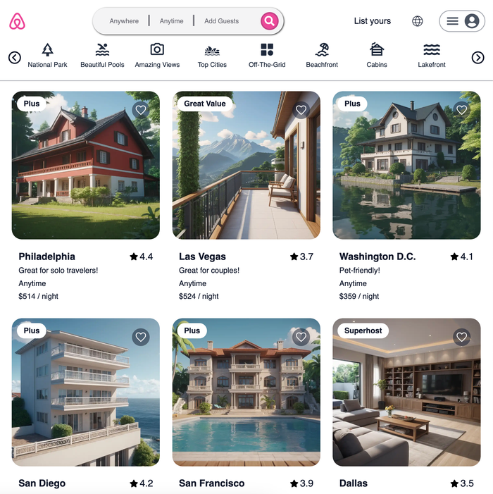 Airbnb Mockup: a UI / UX Challenge