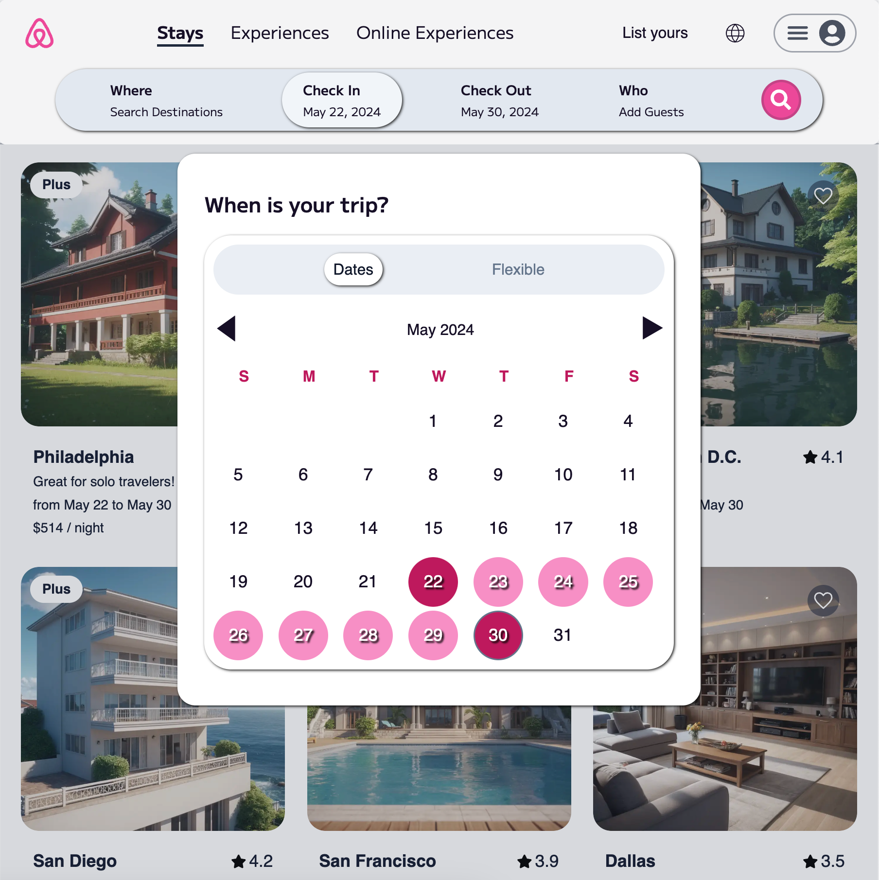 Airbnb Mockup Screenshot 2