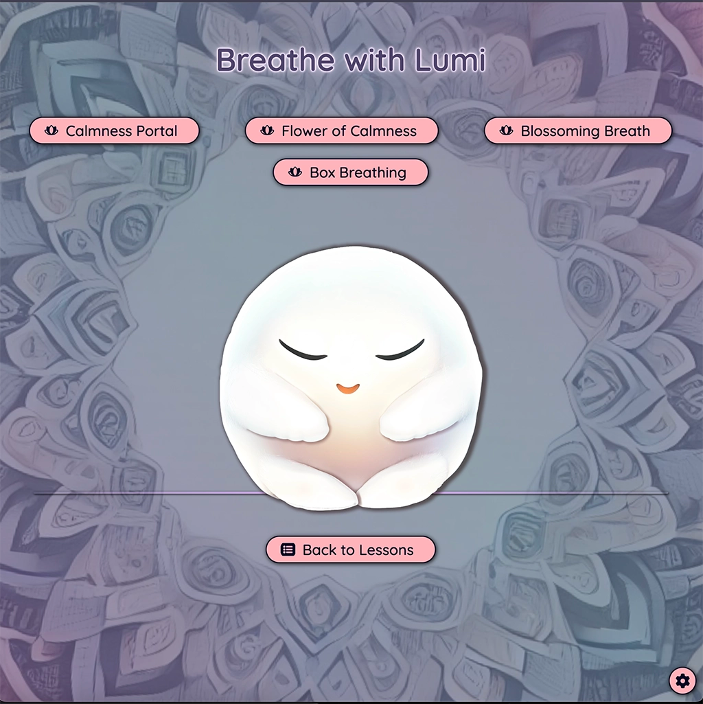 Breath with Lumi - breathwork menu<