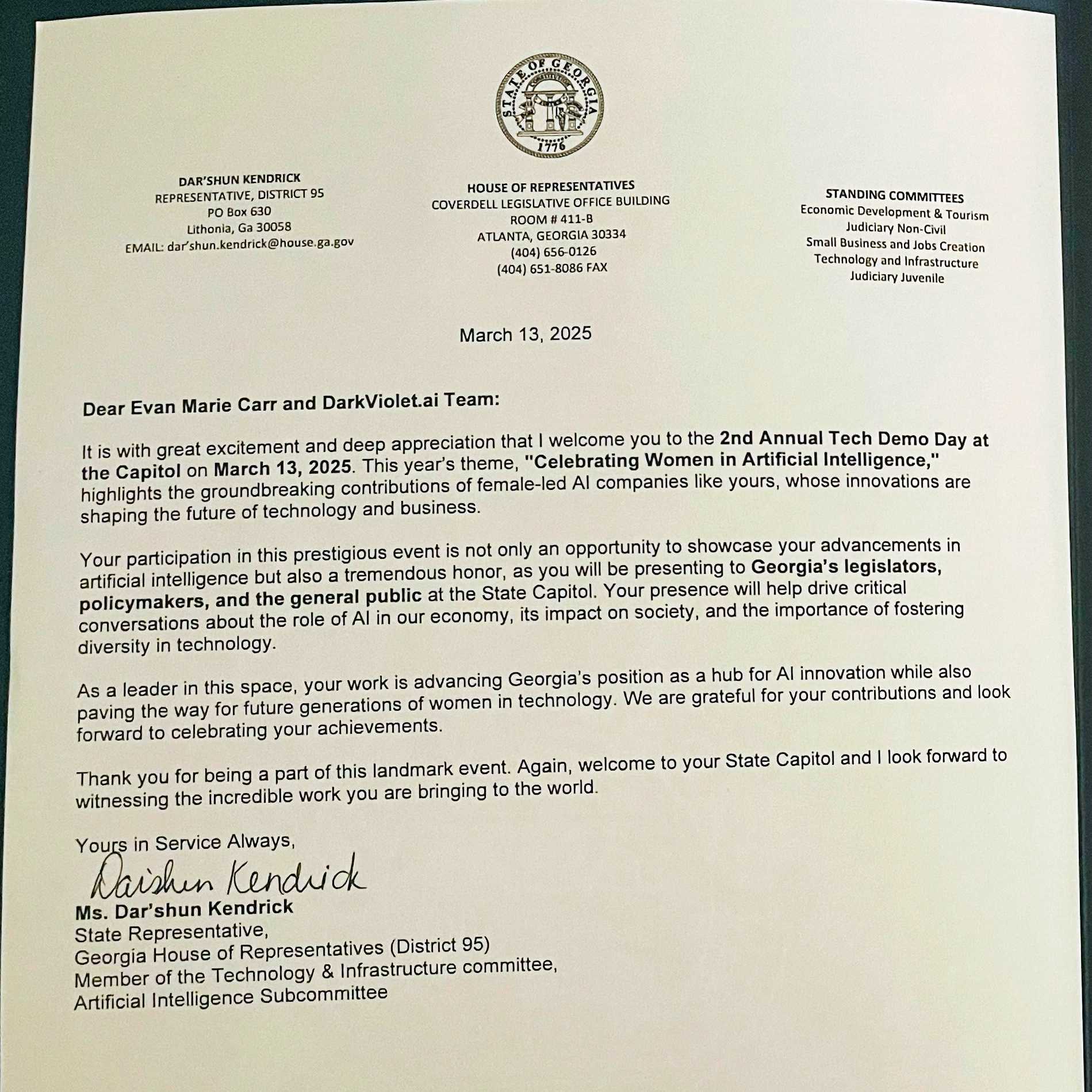 Rep Kendrick Celebrates Lumi