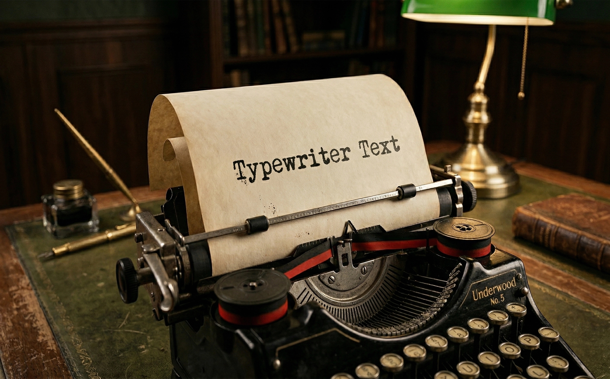 typed paper scroll