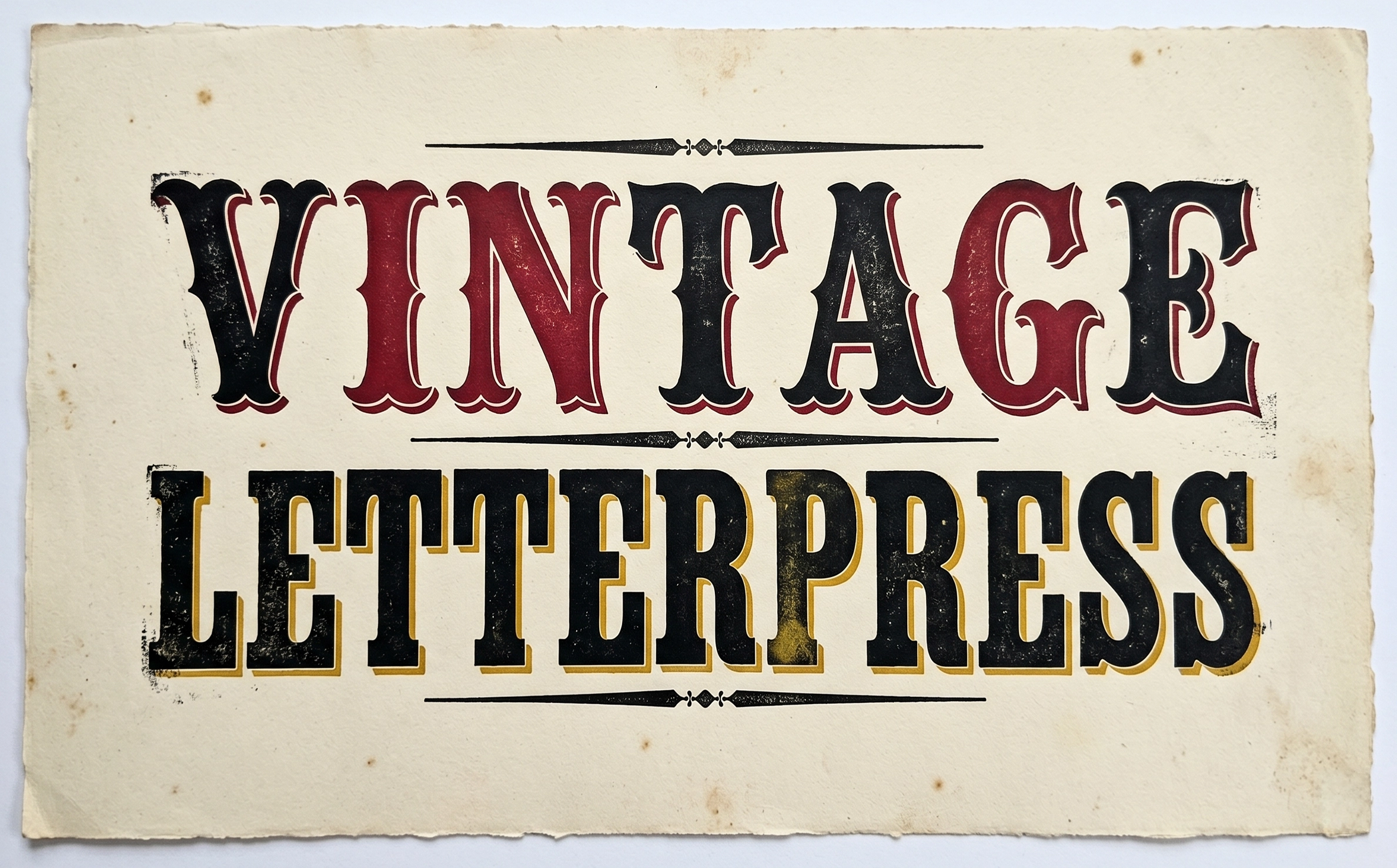 vintage letterpress